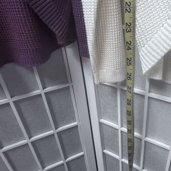 Soho,Woman,Sweater $16 Each,purple,Ivory,Sz Xs-S,Long sleeve,V neckline,Fabric.! - Picture 12 of 12